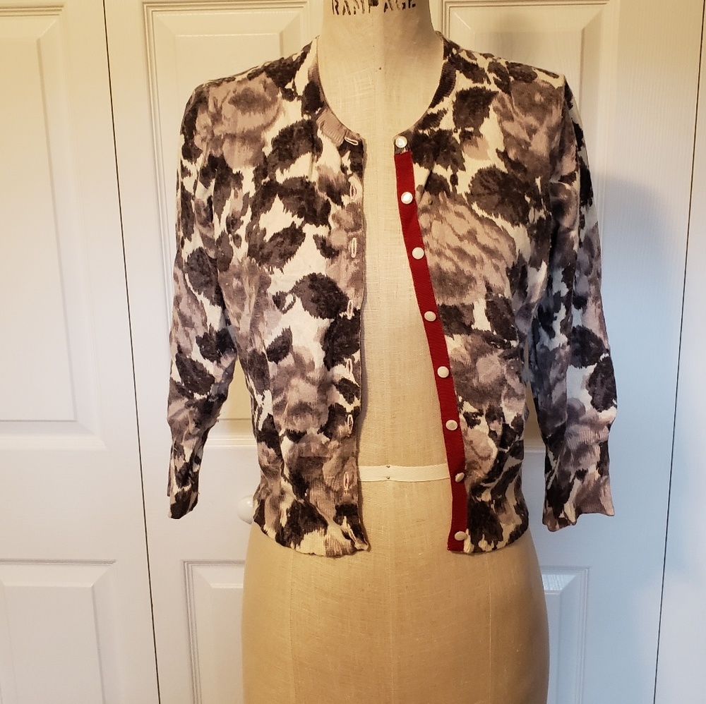 Black + white cardi
